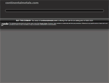 Tablet Screenshot of continentalmetals.com